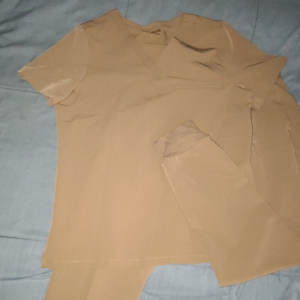 Brown mandala scrubs